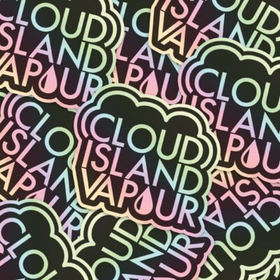 Holographic Sticker – CLOUD ISLAND VAPOUR