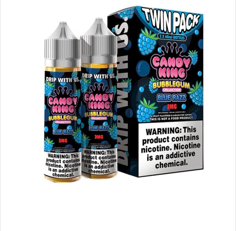 Blue Razz by Candy King Bubblegum Collection 120ml (2x60ml)