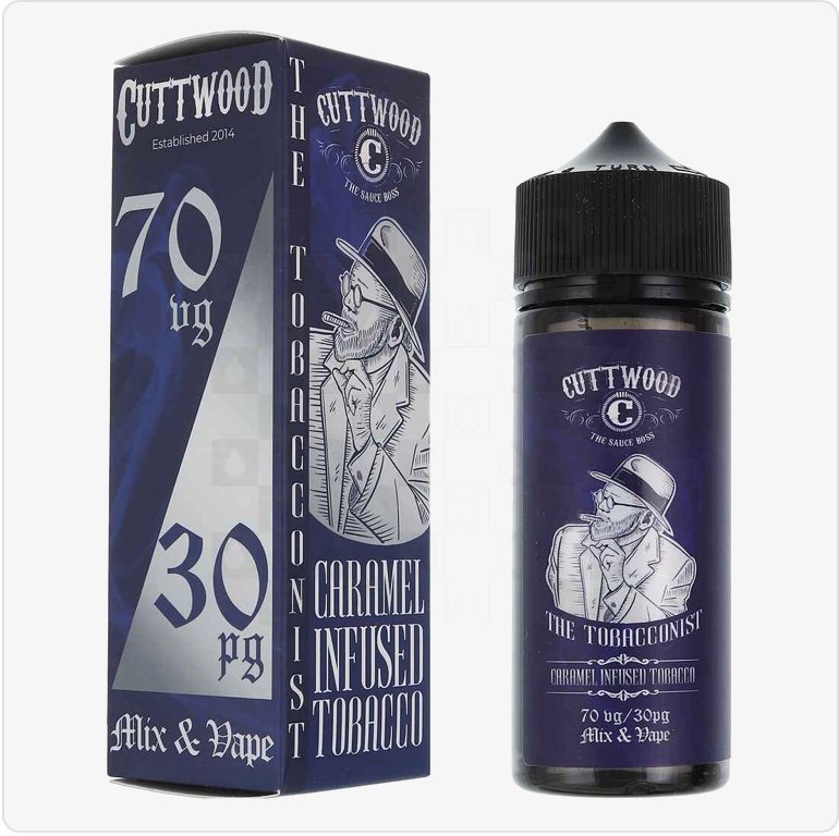 Caramel Infused Tobacco | The Tobacconist by Cuttwood E Liquid | 100ml Short Fill