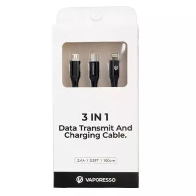 VAPORESSO 3 IN 1 DATA TRANSMIT & CHARGING CABLE